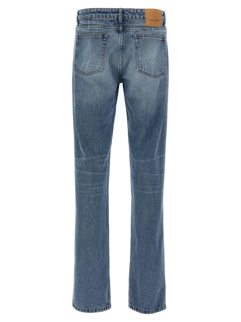 Jean droit Ami Paris en coton bleu