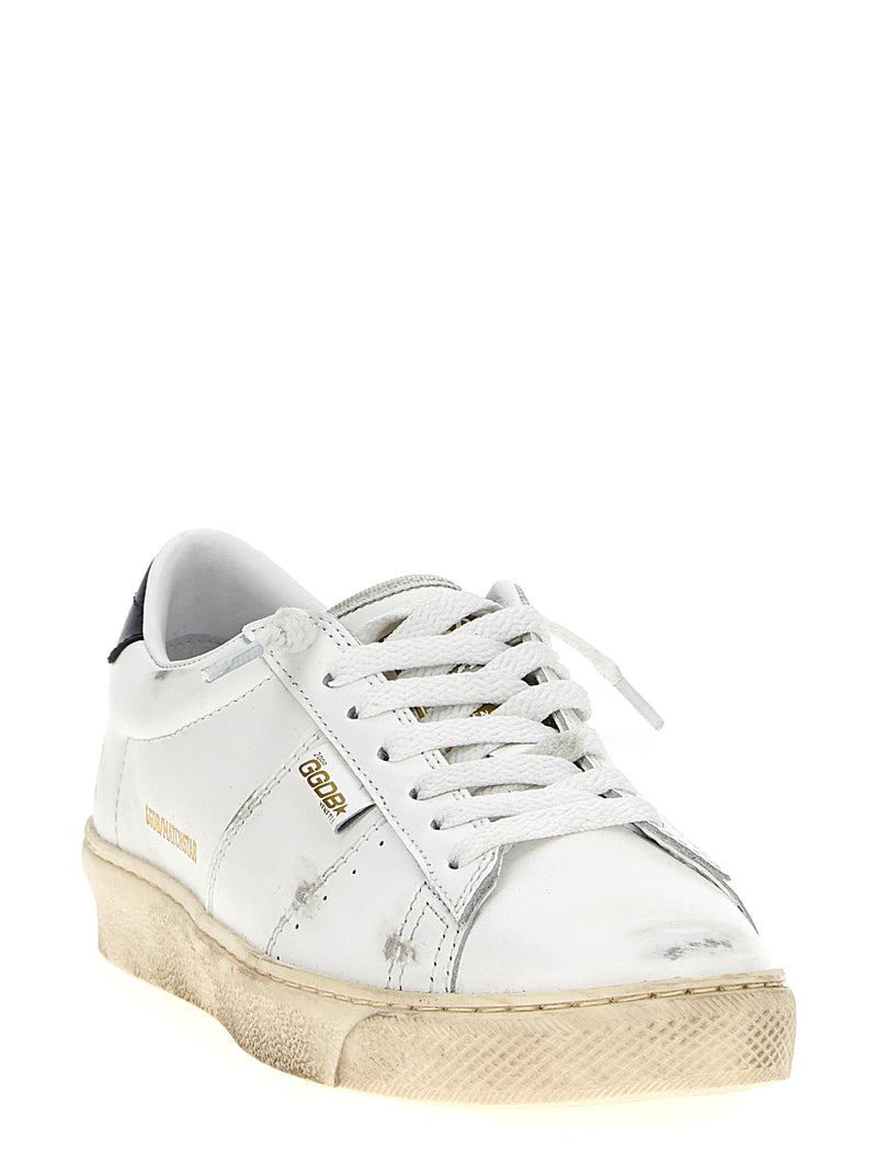 Baskets basses Golden Goose en cuir de vachette bleu