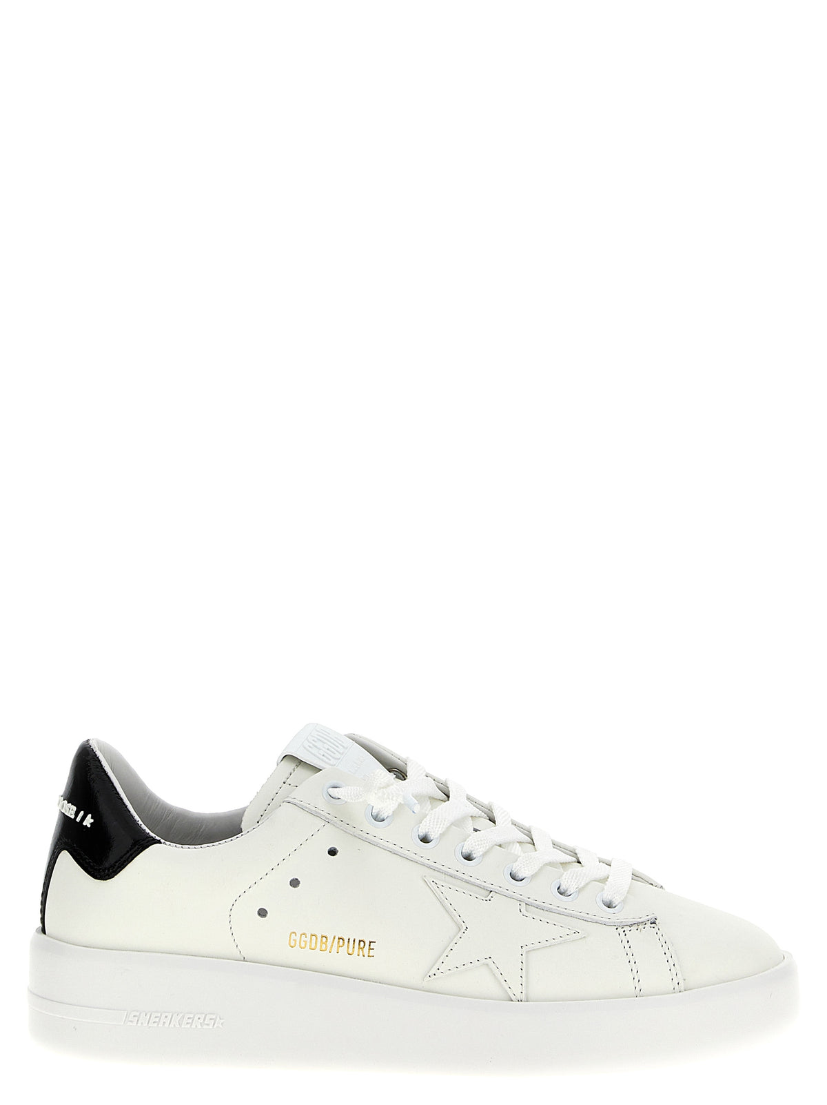 Golden Goose Pure Star Black Cowhide Low Top Sneakers