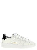 Golden Goose Pure Star Black Cowhide Low Top Sneakers