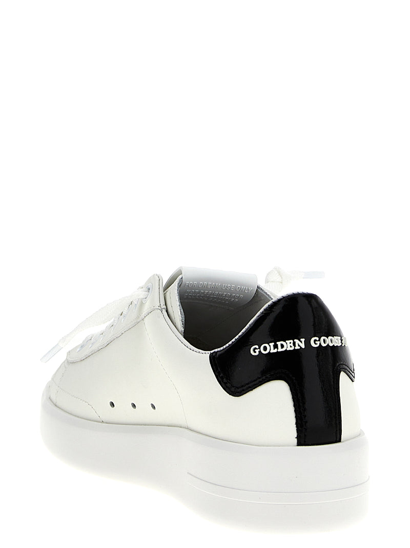 Golden Goose Pure Star Black Cowhide Low Top Sneakers