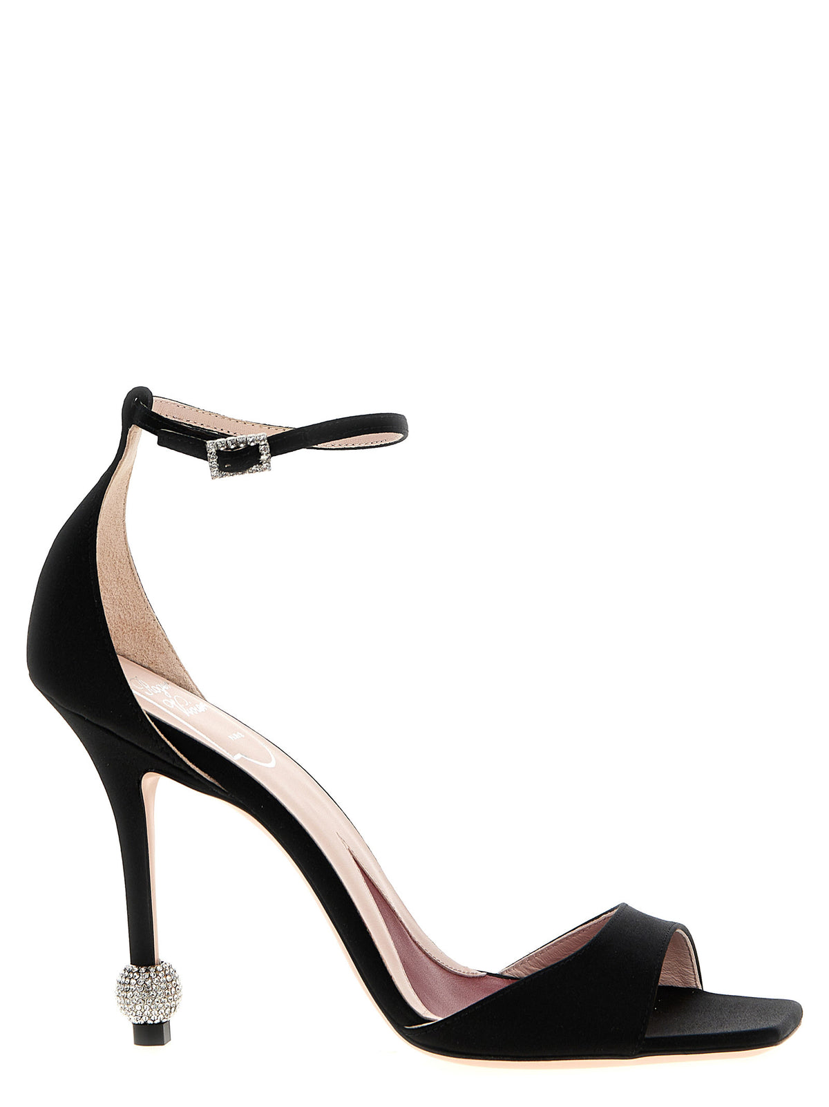 Roger Vivier Marlene Black Viscose Stiletto Heel Sandals