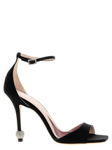 Roger Vivier Marlene Black Viscose Stiletto Heel Sandals