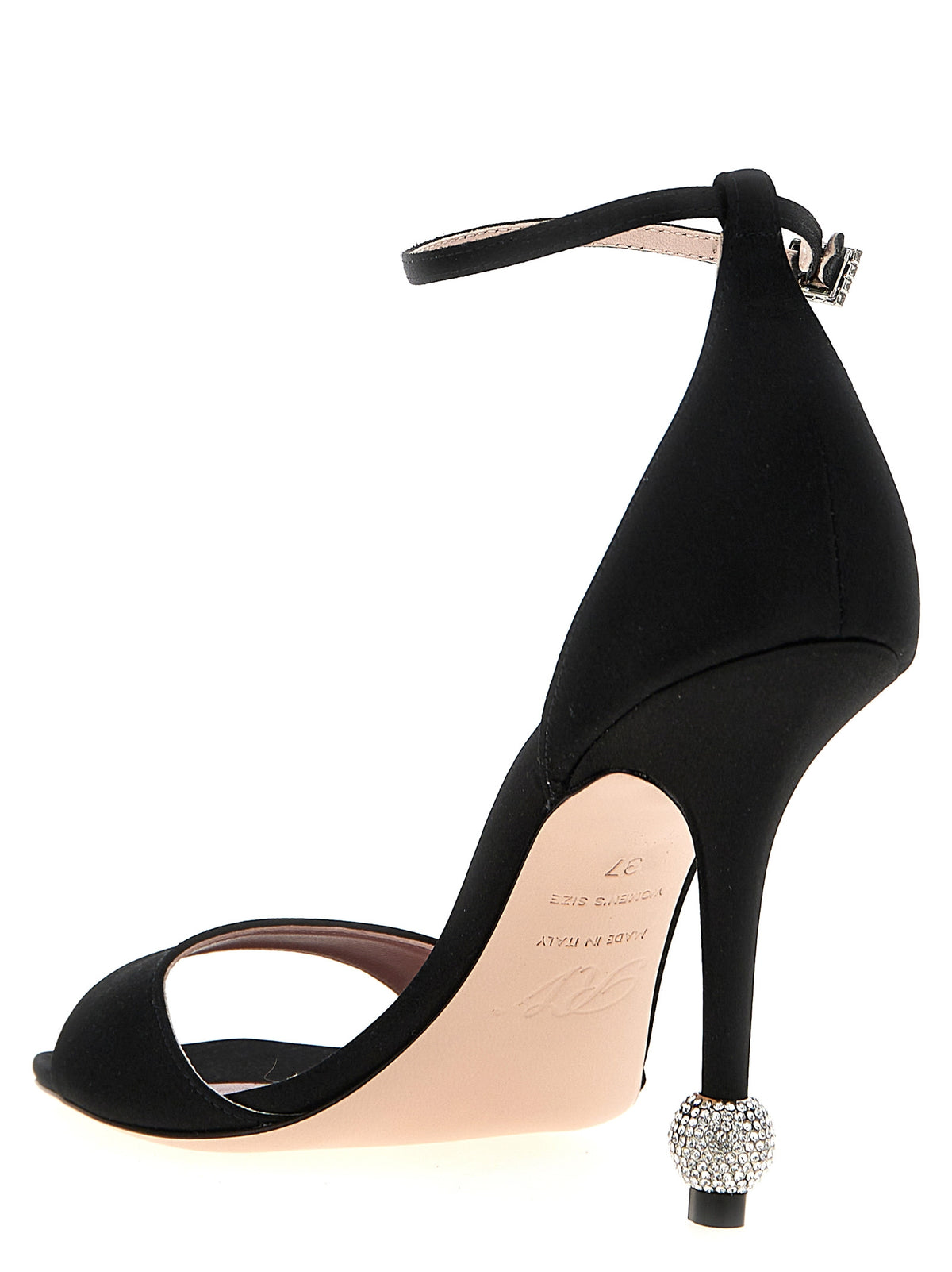 Roger Vivier Marlene Black Viscose Stiletto Heel Sandals