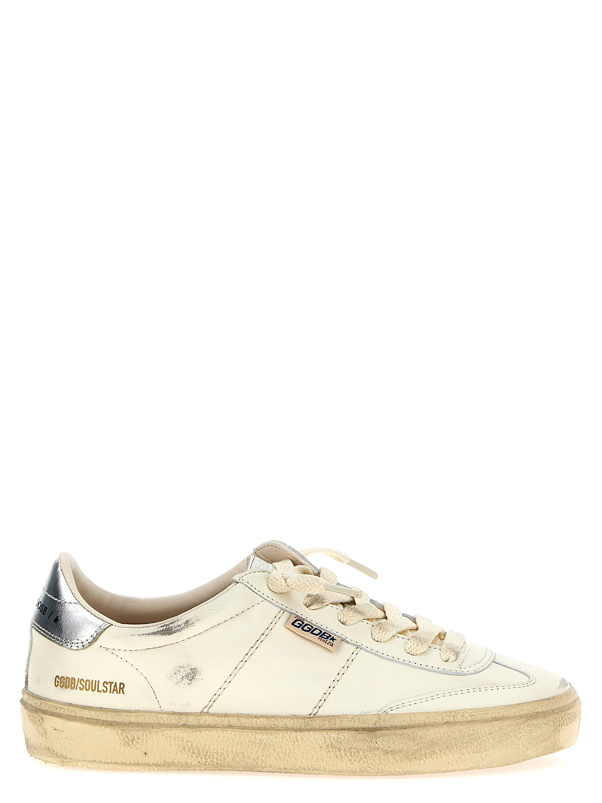Golden Goose Soul Star Silver Lamb Leather Low Top Sneakers