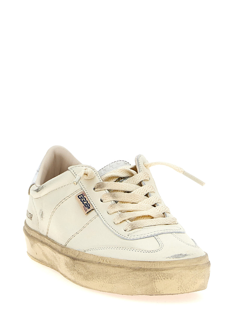 Golden Goose Soul Star Silver Lamb Leather Low Top Sneakers