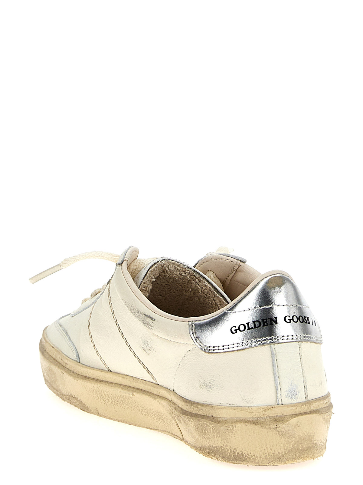 Golden Goose Soul Star Silver Lamb Leather Low Top Sneakers