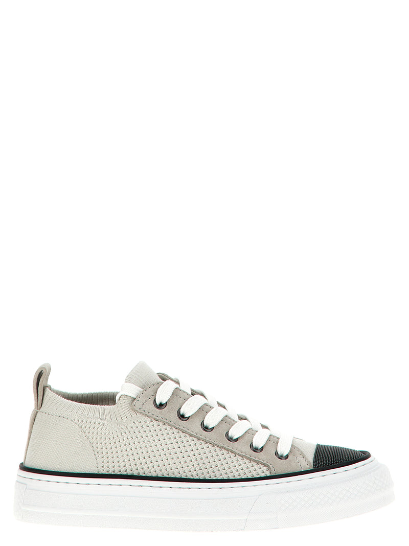Baskets Basses en Coton Multicolore Brunello Cucinelli
