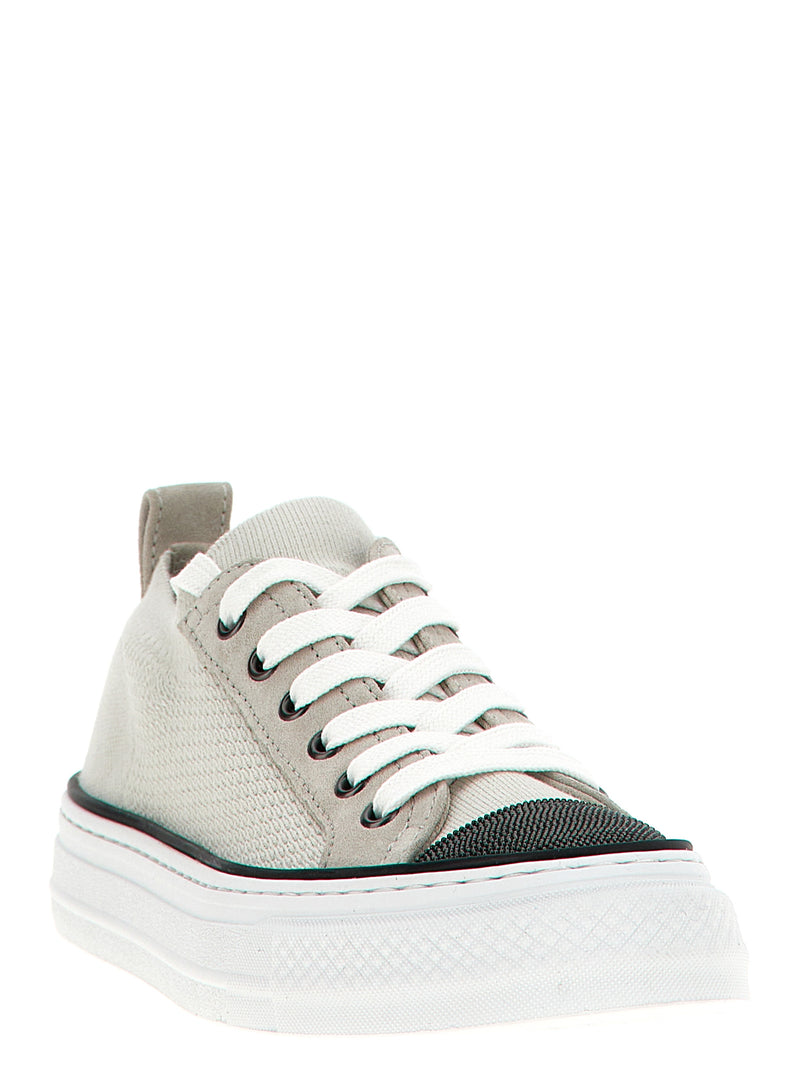 Baskets Basses en Coton Multicolore Brunello Cucinelli