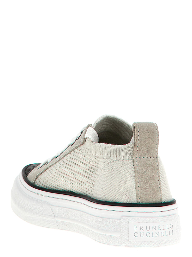 Baskets Basses en Coton Multicolore Brunello Cucinelli