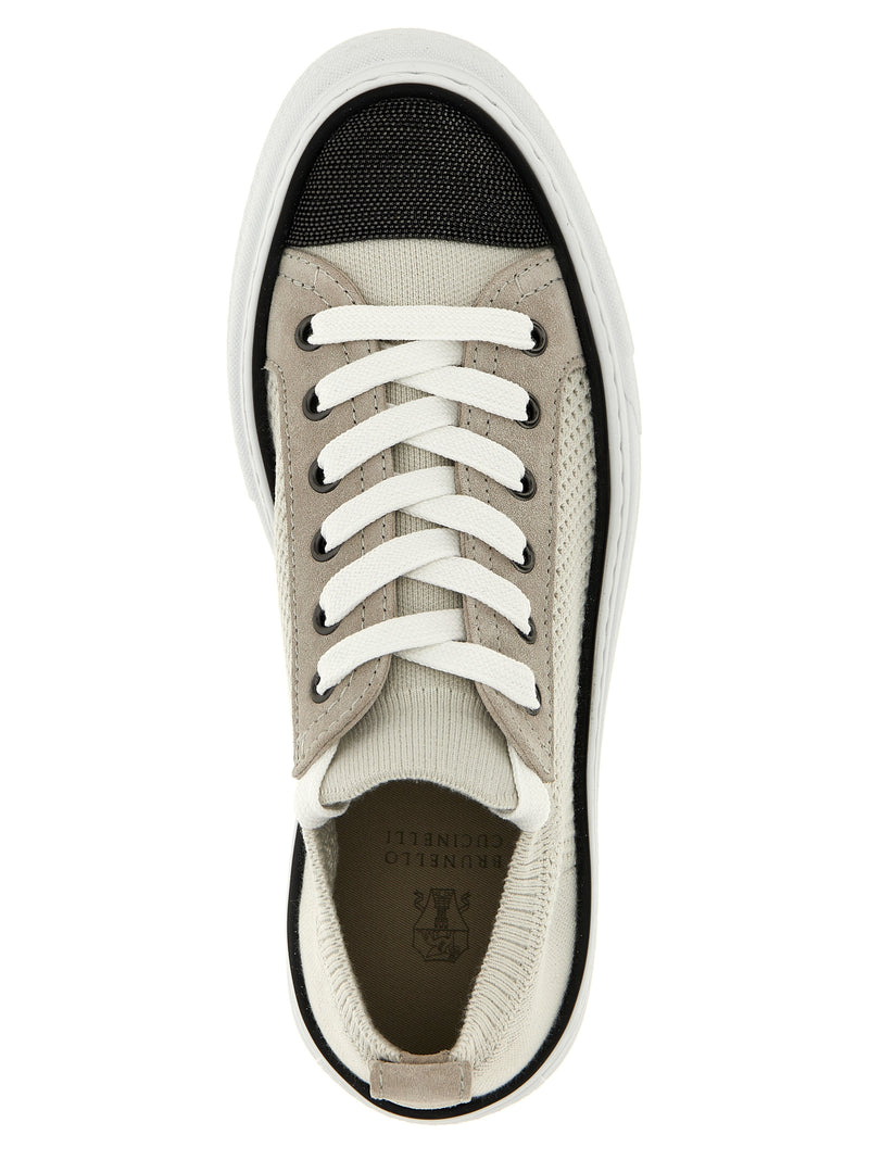 Baskets Basses en Coton Multicolore Brunello Cucinelli