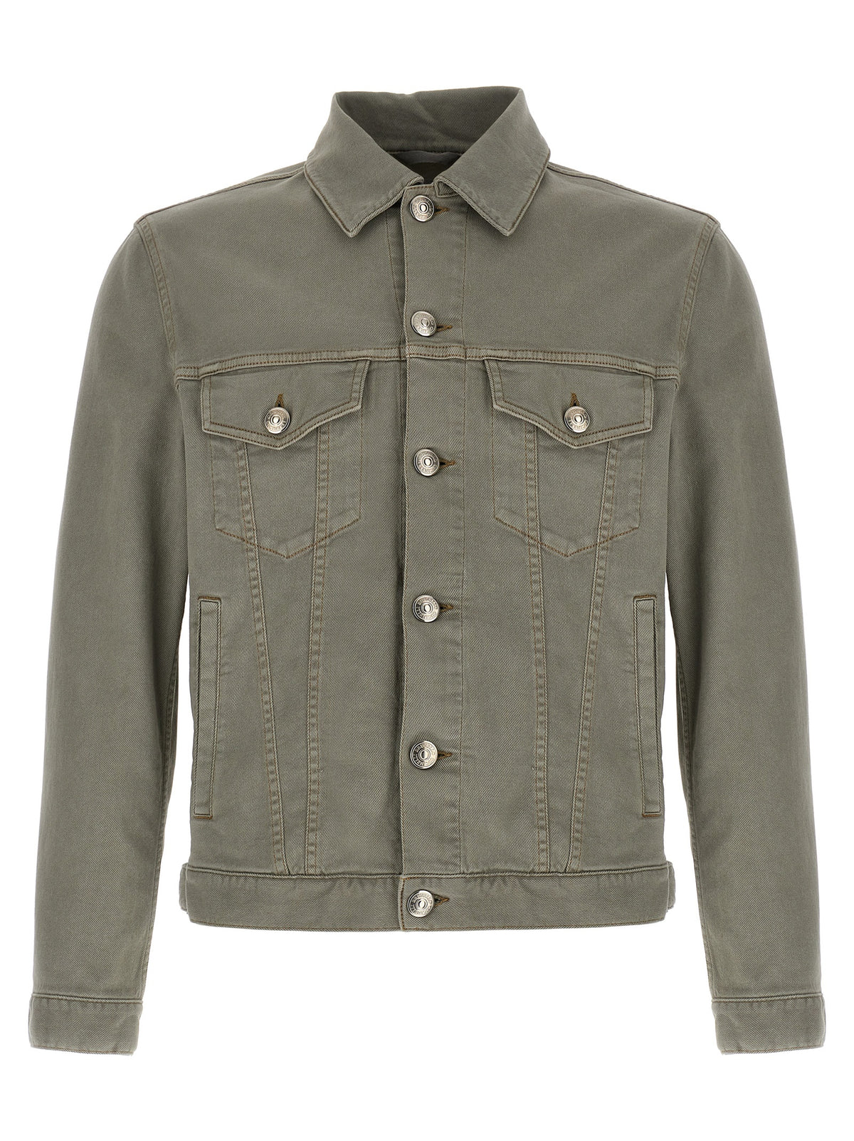 Veste en jean Brunello Cucinelli en coton gris