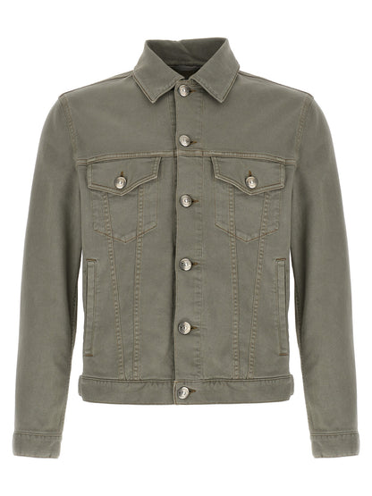 Brunello Cucinelli Gray Cotton Denim Jacket