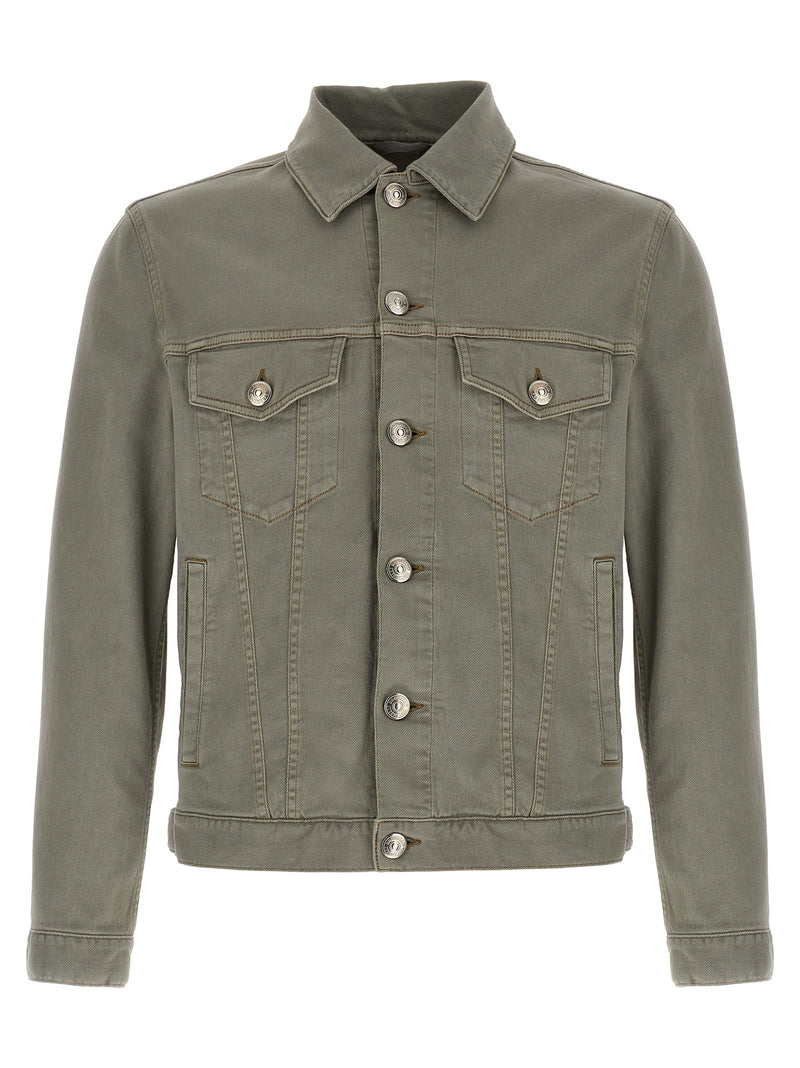Veste en jean Brunello Cucinelli en coton gris