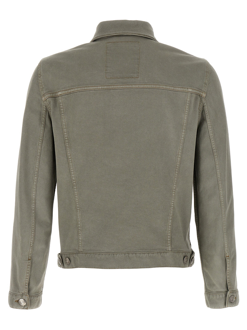 Veste en jean Brunello Cucinelli en coton gris