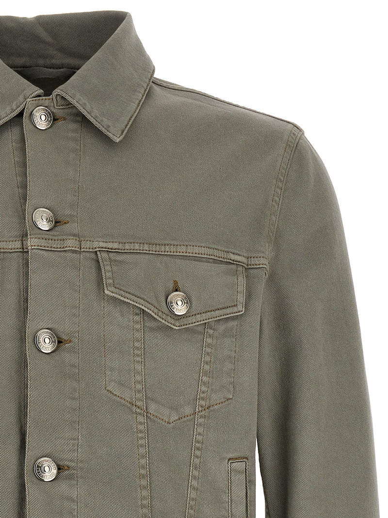 Veste en jean Brunello Cucinelli en coton gris