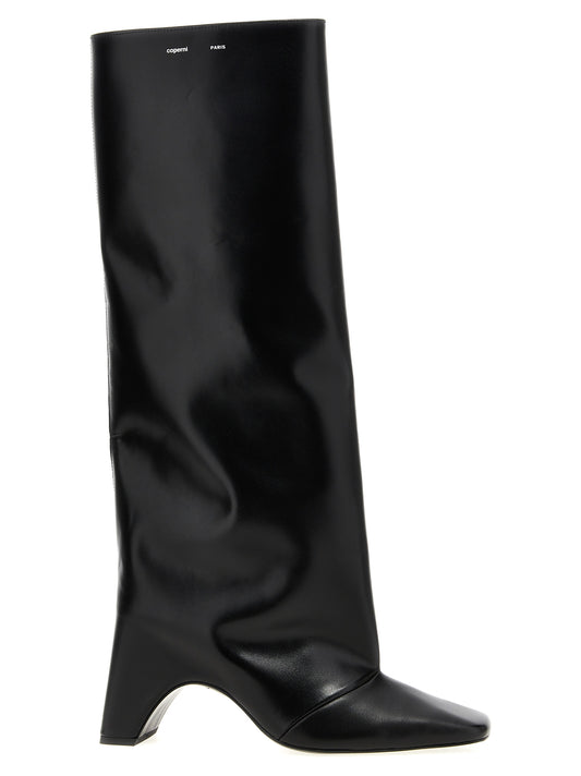 Cuissardes Coperni en cuir de vachette noir