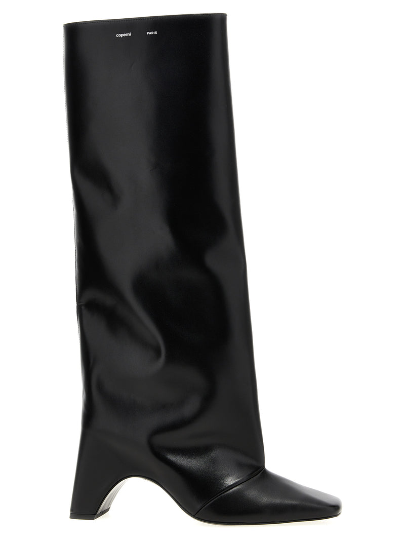 Cuissardes Coperni en cuir de vachette noir