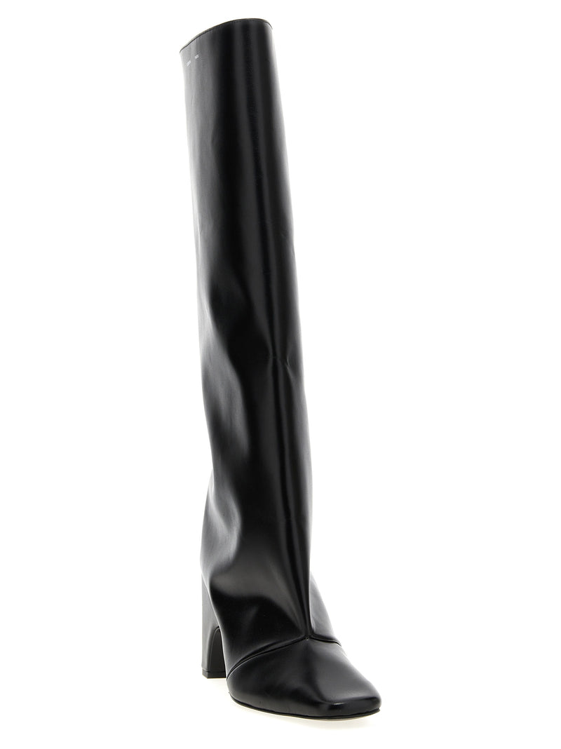 Cuissardes Coperni en cuir de vachette noir