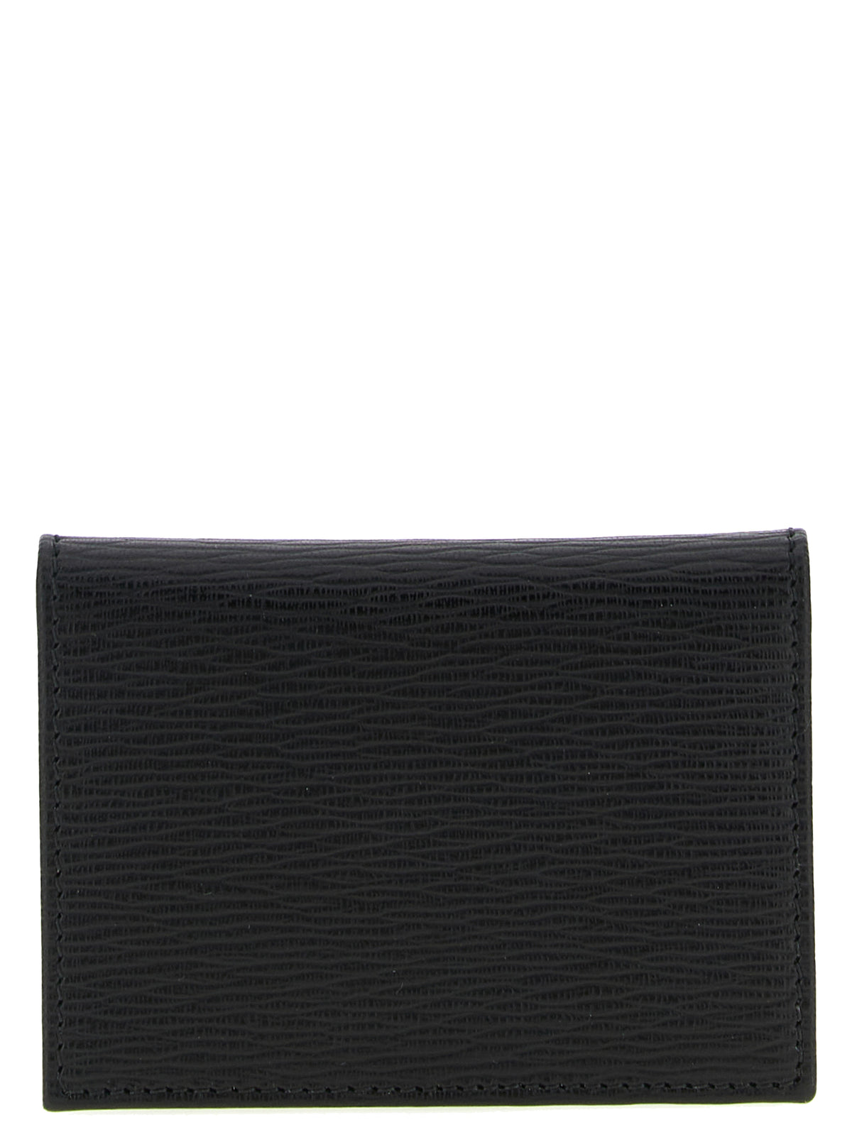 Porte-cartes Ferragamo en cuir de veau noir