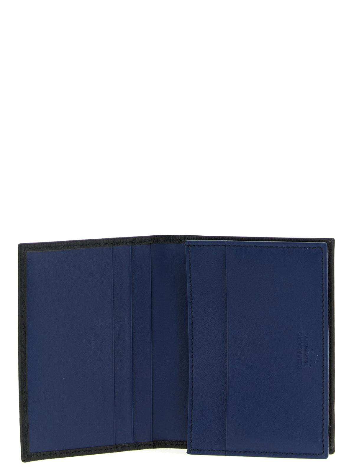 Porte-cartes Ferragamo en cuir de veau noir