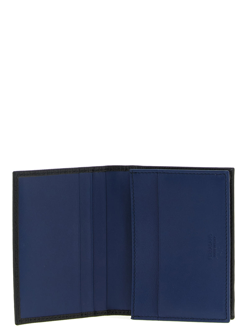 Ferragamo Black Calfskin Cardholder - Revival Gancio