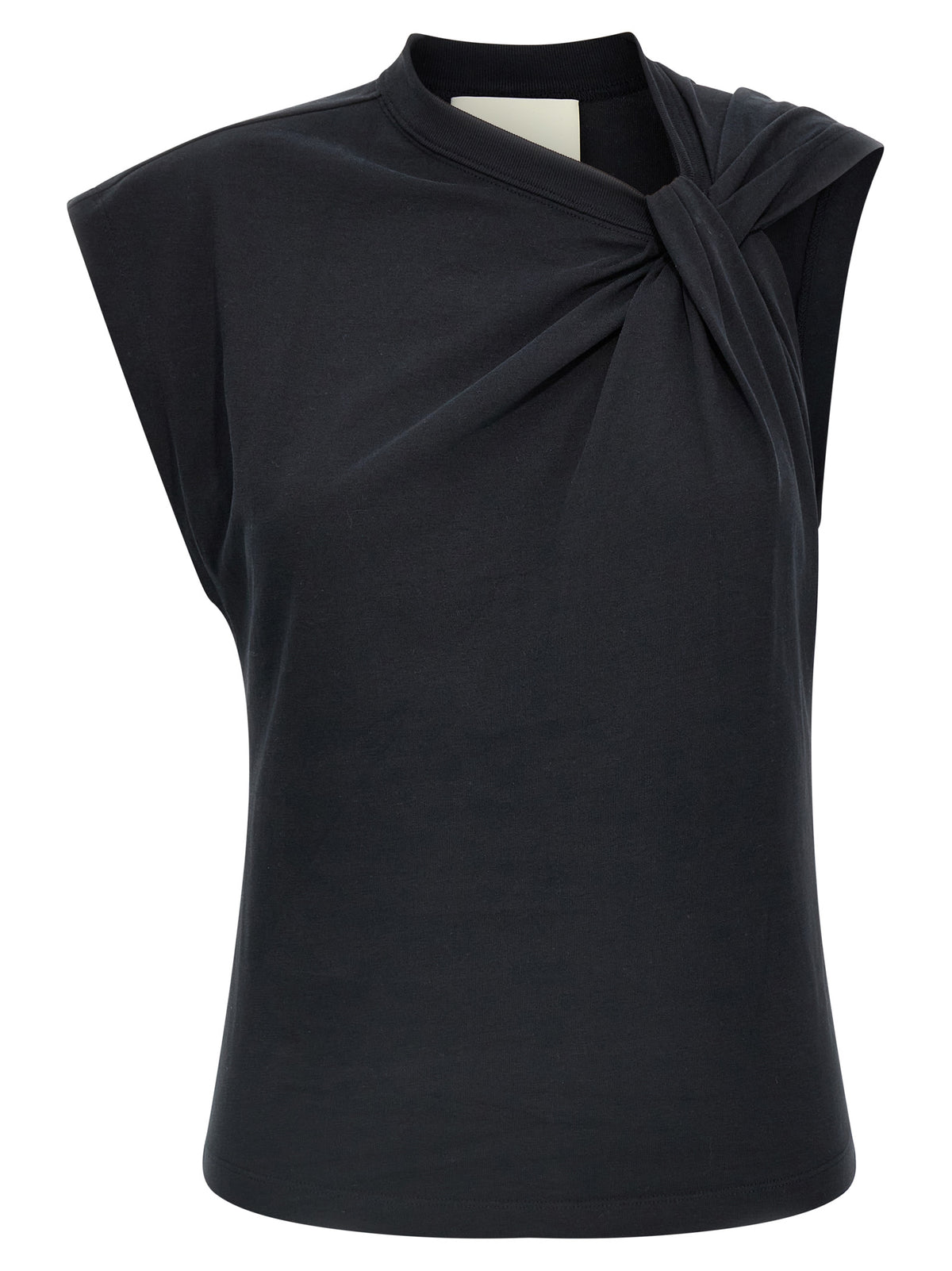 Isabel Marant Nayda Black Cotton Sleeveless T-Shirt