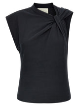 Isabel Marant Nayda Black Cotton Sleeveless T-Shirt