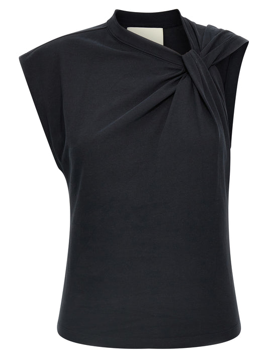 Isabel Marant Nayda Black Cotton Sleeveless T-Shirt