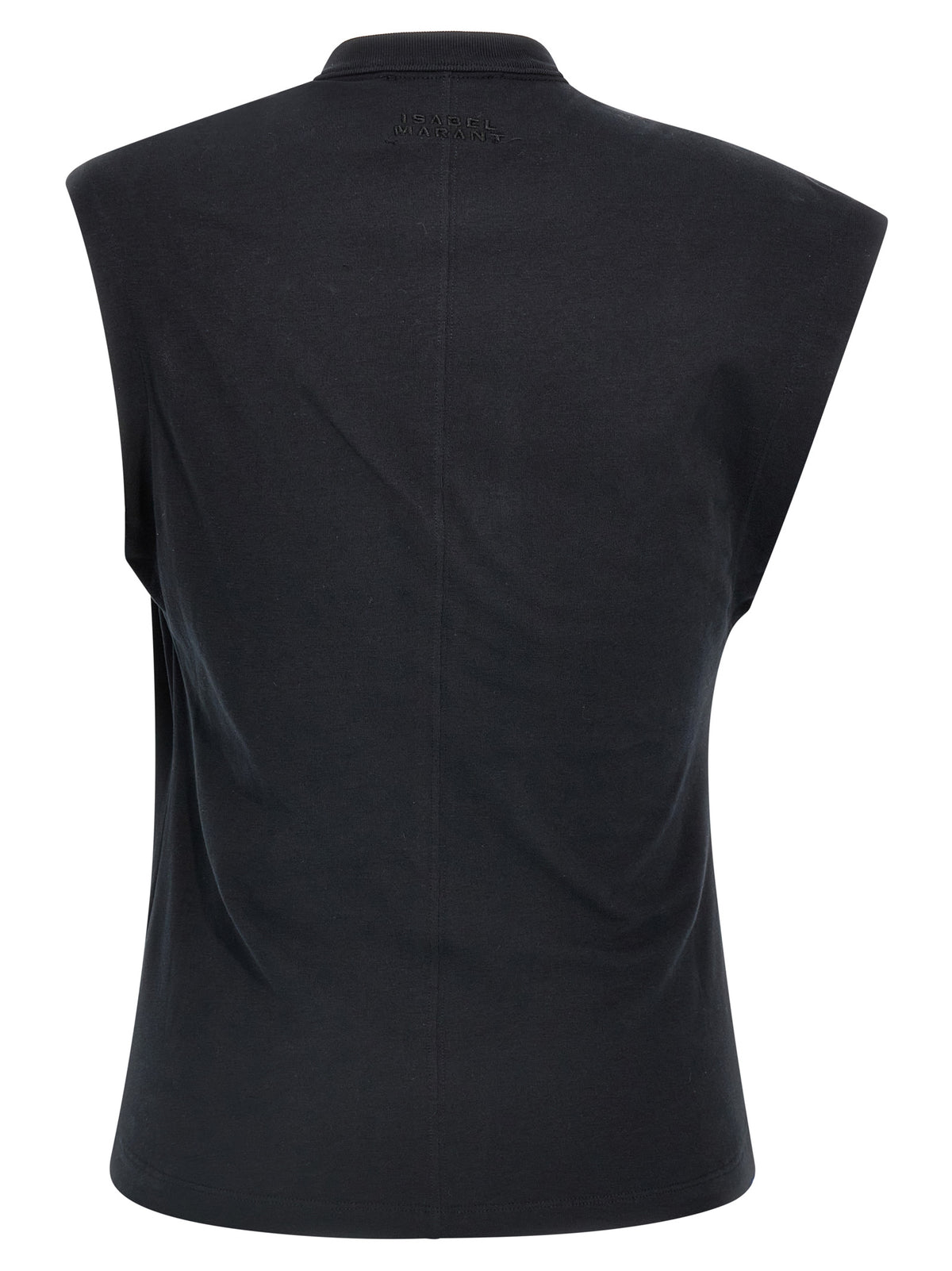 Isabel Marant Nayda Black Cotton Sleeveless T-Shirt