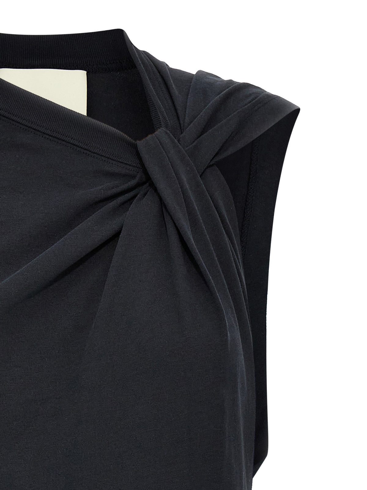 Isabel Marant Nayda Black Cotton Sleeveless T-Shirt