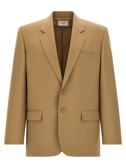 Saint Laurent Beige Wool Blazer