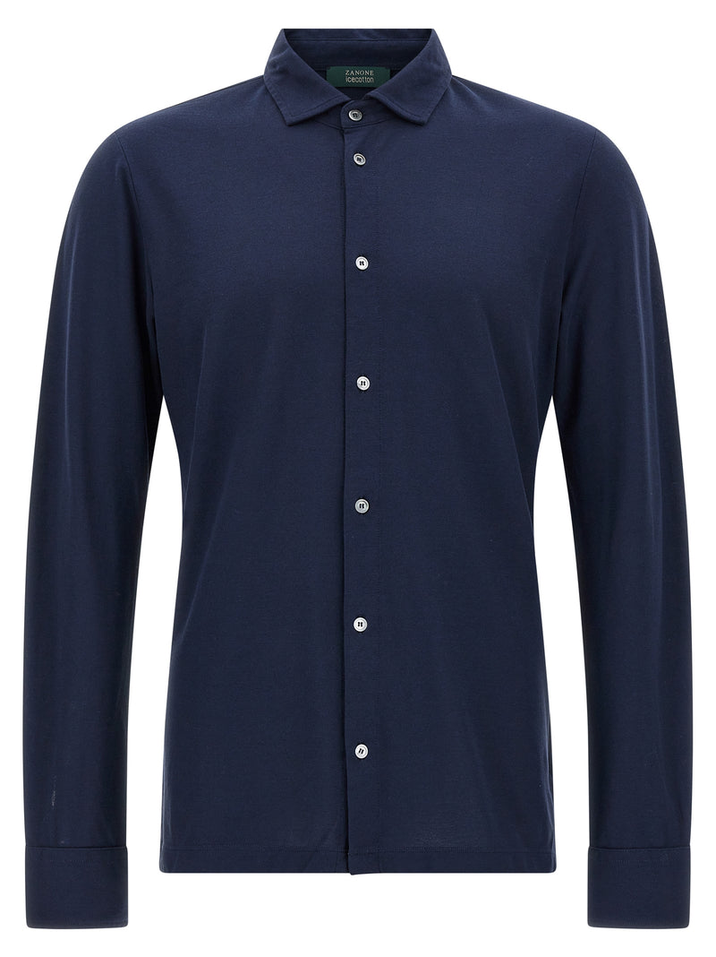 Blouse ZANONE en coton bleu