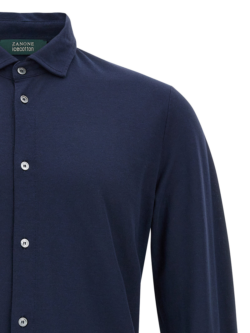 Blouse ZANONE en coton bleu