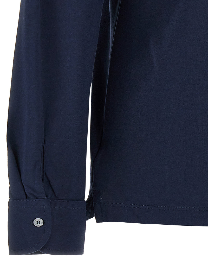 Blouse ZANONE en coton bleu
