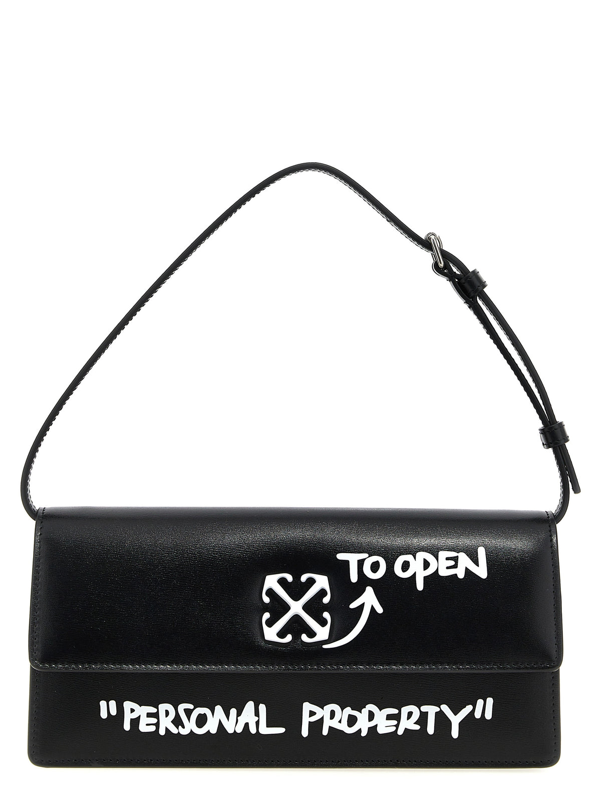Off-White Jitney 1.0 Bicolor Calfskin Shoulder Bag