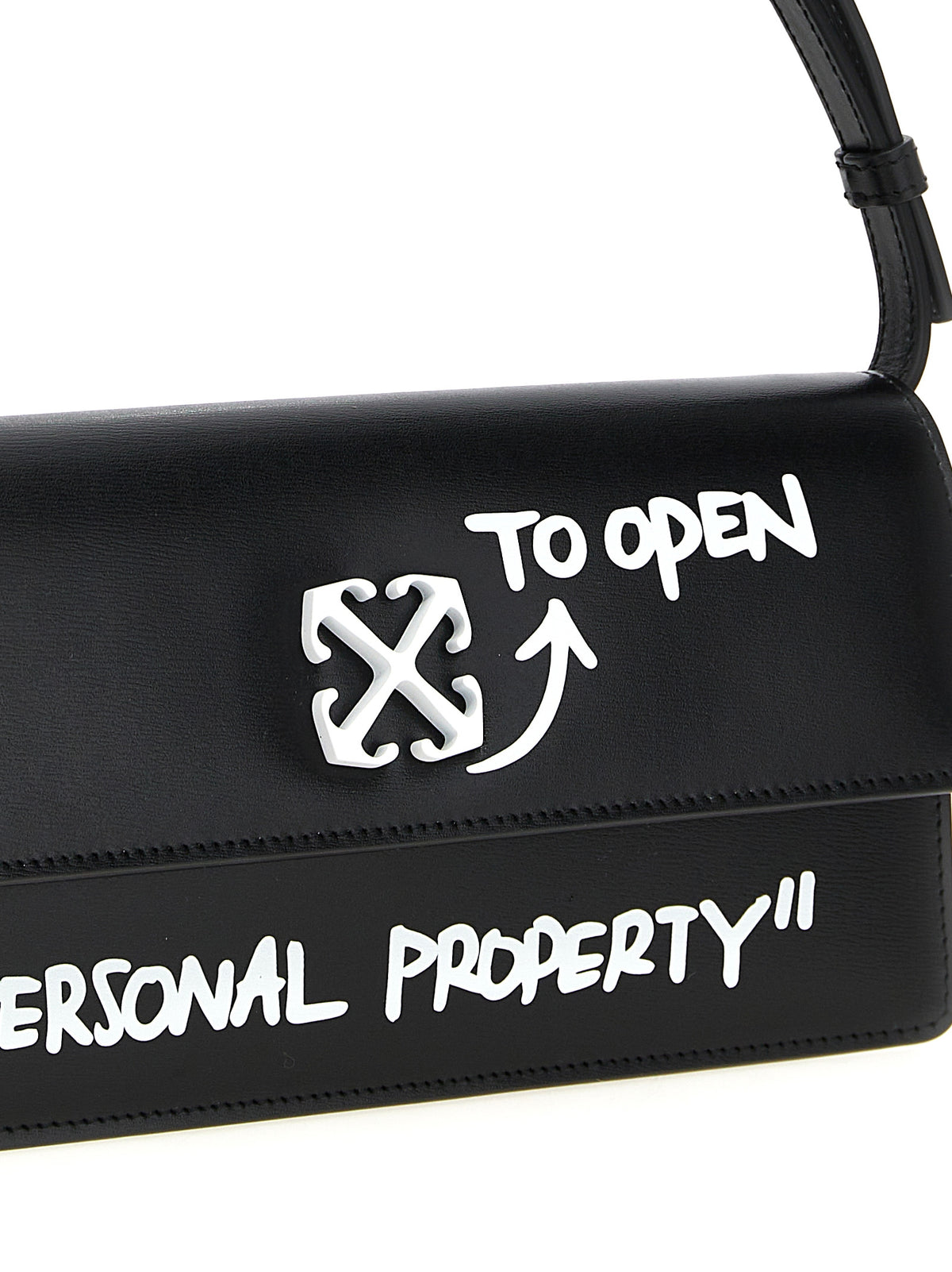 Off-White Jitney 1.0 Bicolor Calfskin Shoulder Bag