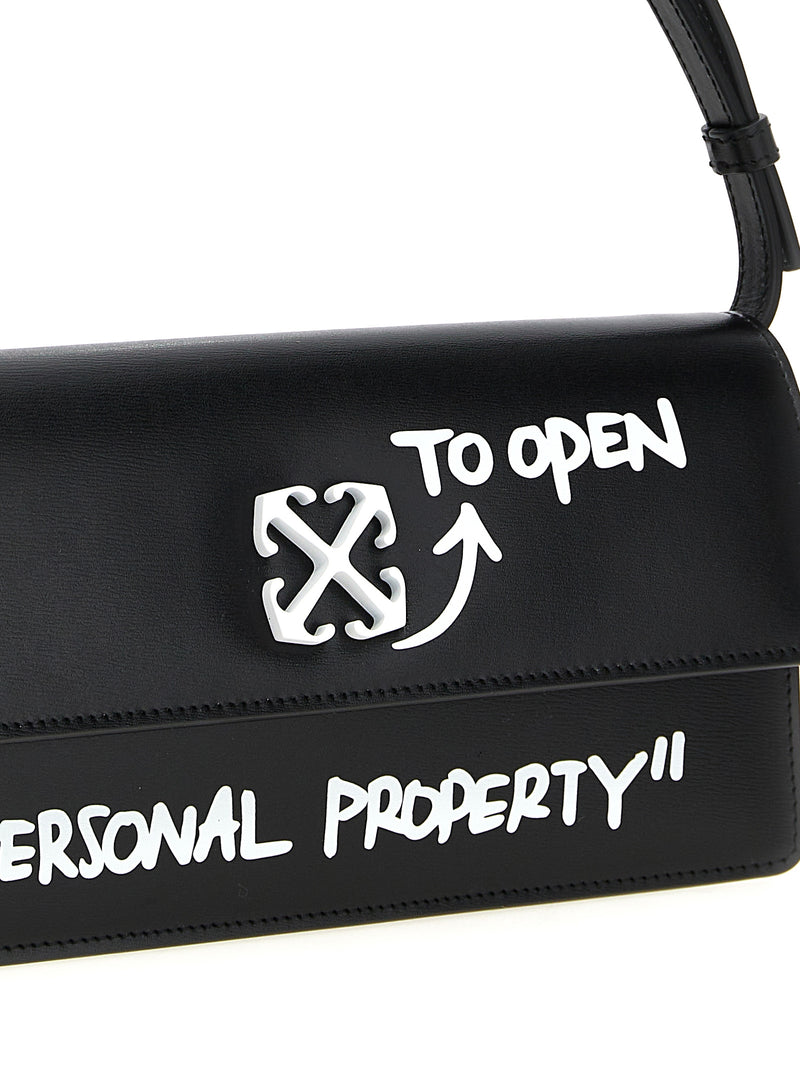 Off-White Jitney 1.0 Bicolor Calfskin Shoulder Bag