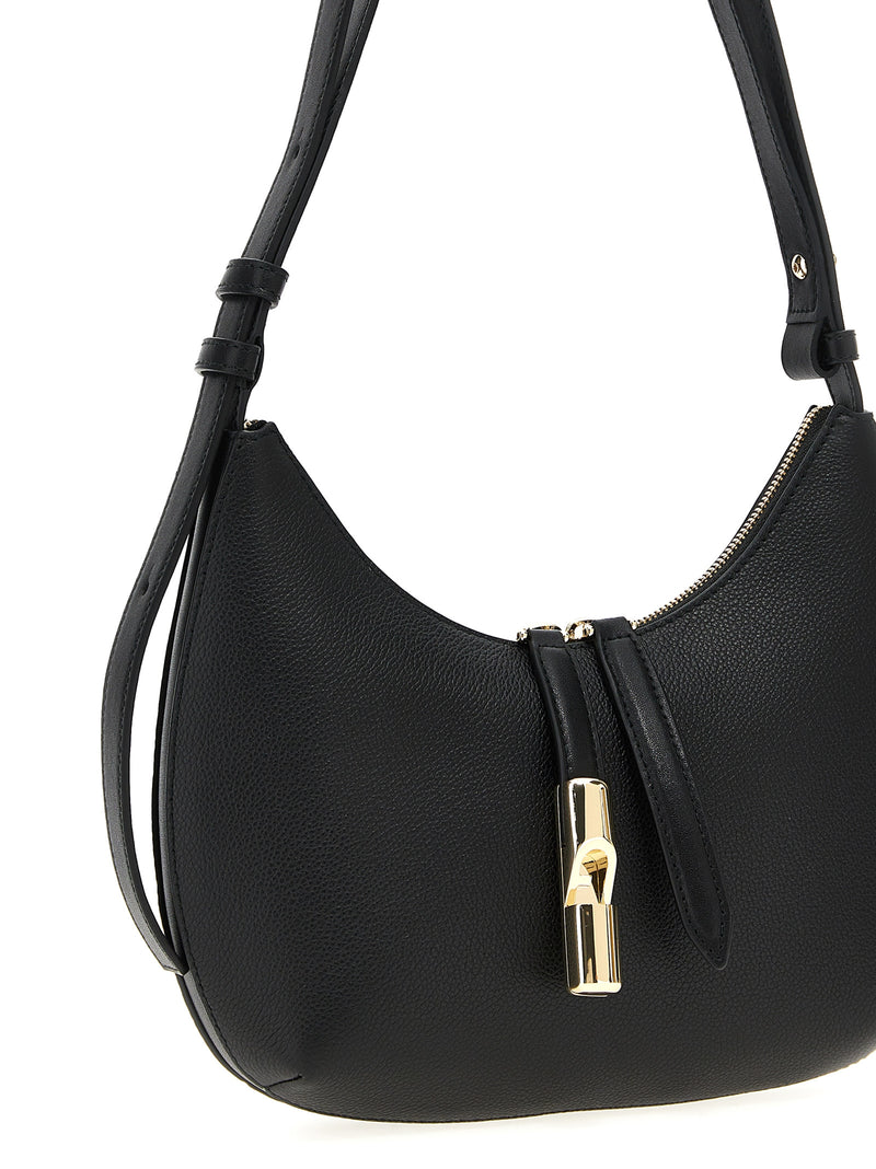 Sac à bandoulière en cuir noir Furla