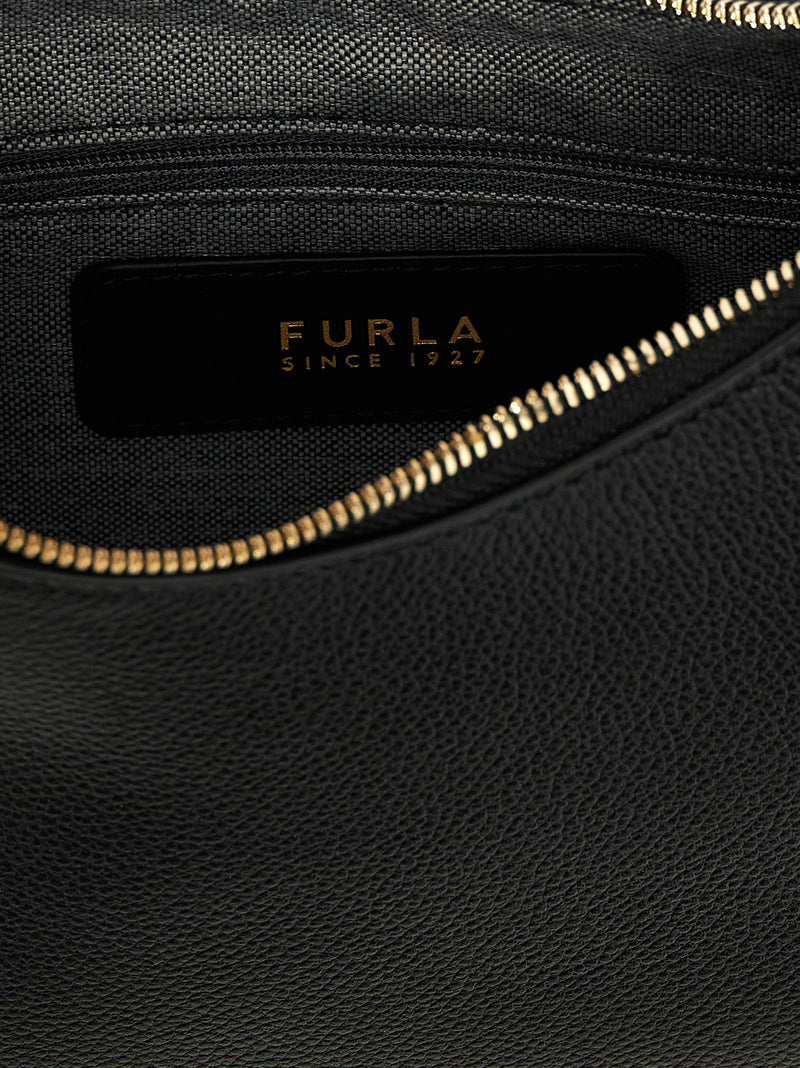 Sac à bandoulière en cuir noir Furla