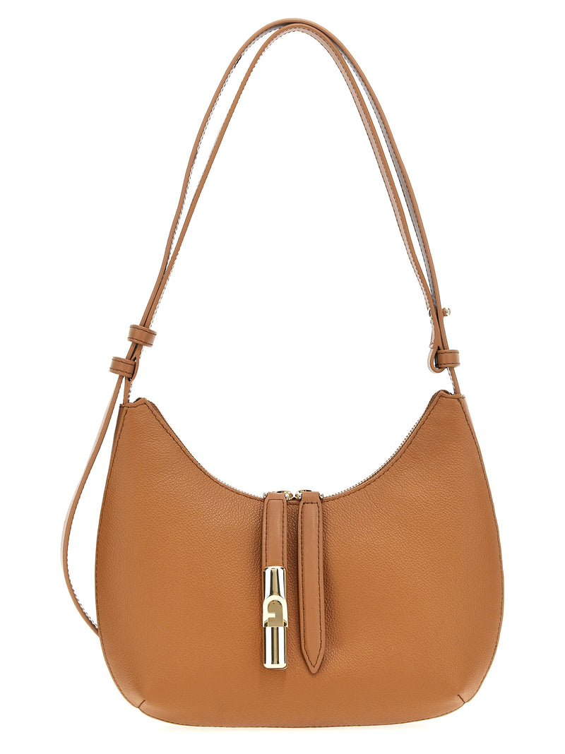Sac à bandoulière en cuir marron Furla
