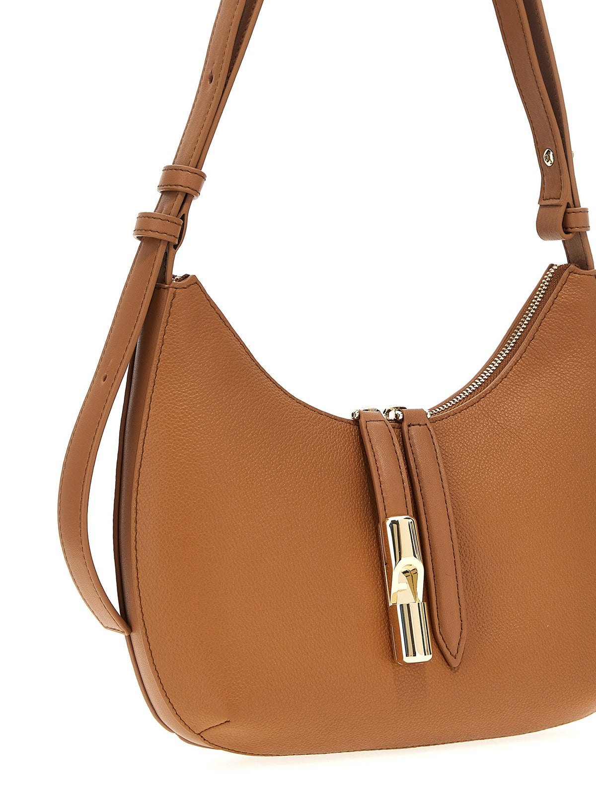 Sac à bandoulière en cuir marron Furla