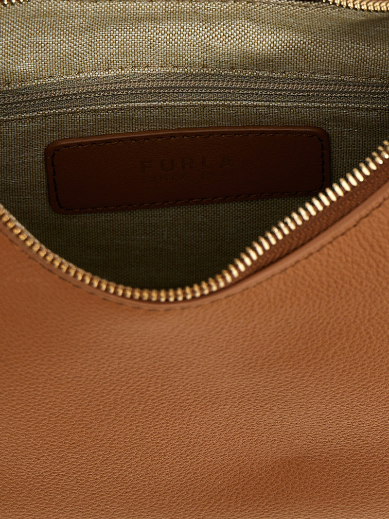 Sac à bandoulière en cuir marron Furla