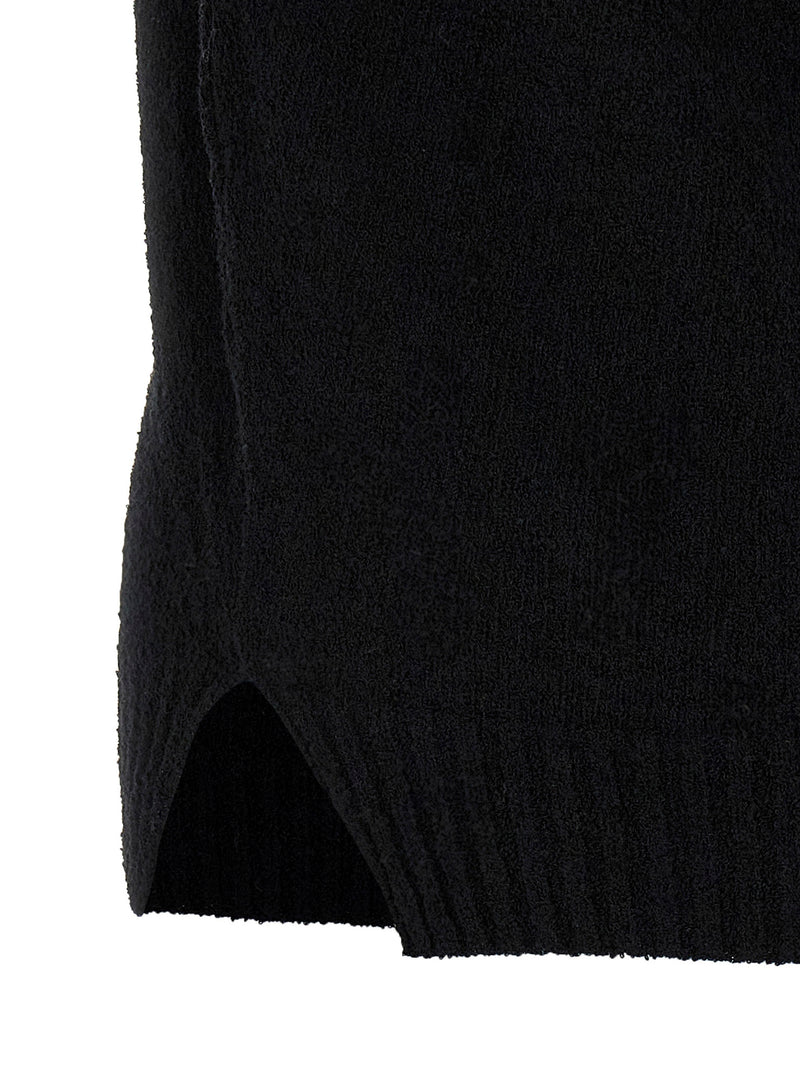 MA'RY'YA Black Cotton Polo Shirt