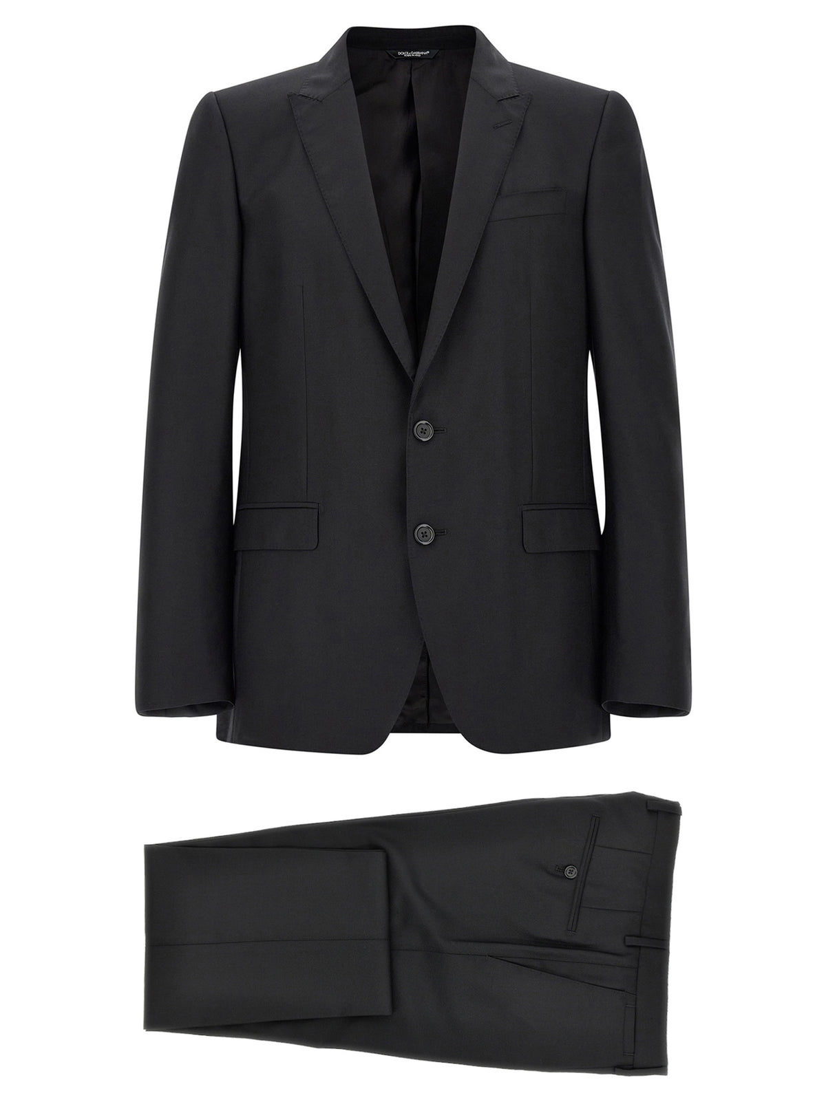 Ensemble deux pièces en laine vierge noire Dolce &amp; Gabbana