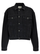 Loulou De Saison Black Organic Cotton Denim Jacket