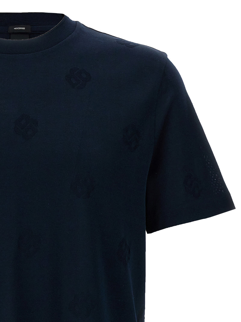 T-shirt en coton bleu Hugo Boss