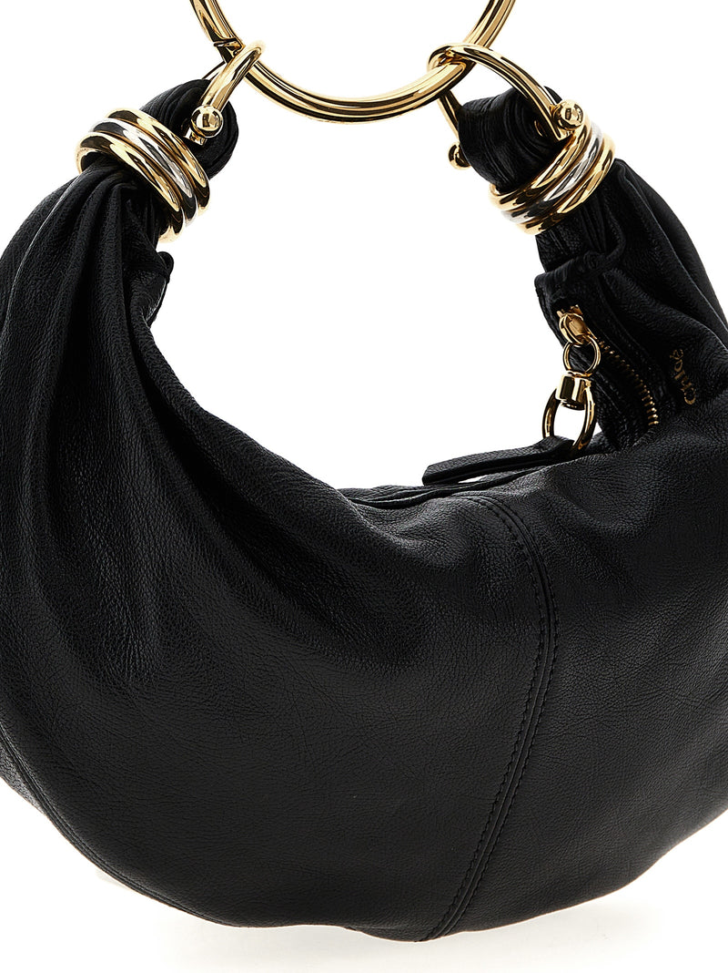 Chloé Bracelet Hobo Piccola Black Calfskin Handbag