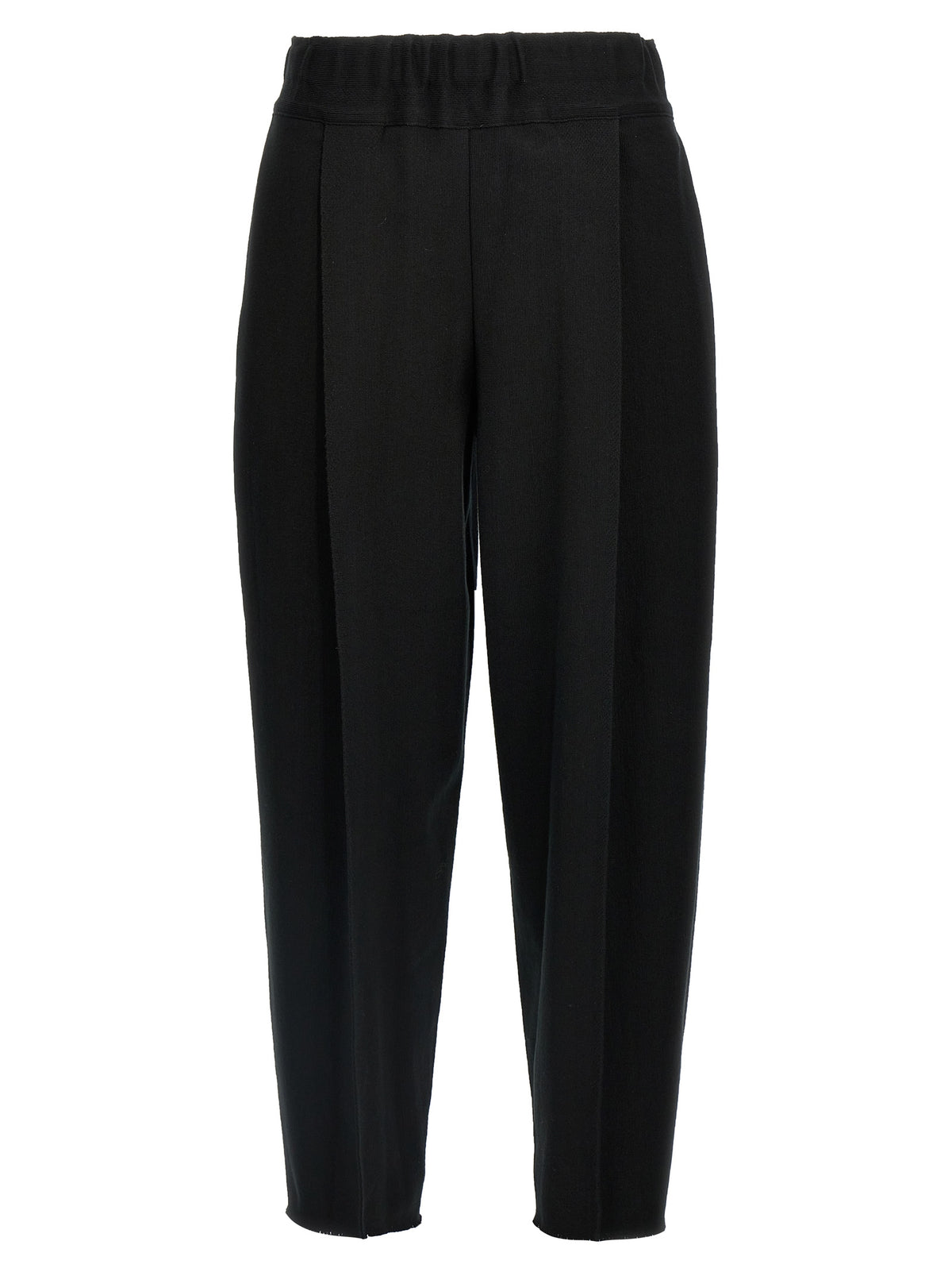 Pantalon décontracté en coton noir Issey Miyake