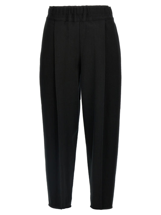 Pantalon décontracté en coton noir Issey Miyake